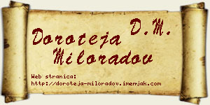 Doroteja Miloradov vizit kartica